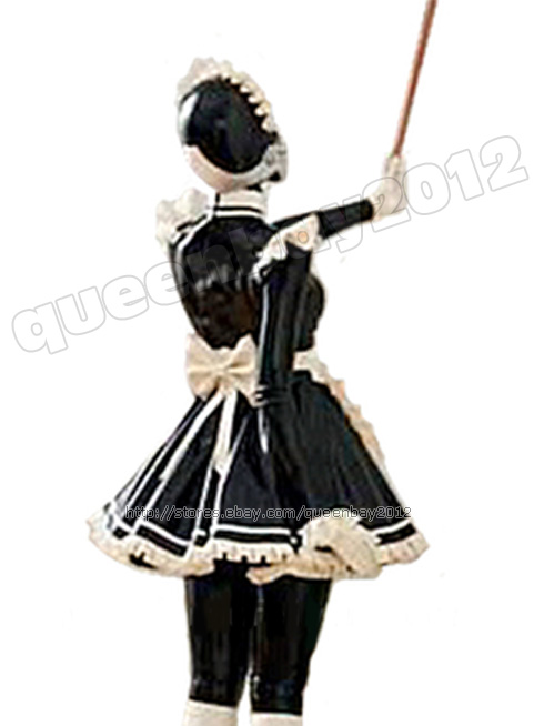 100 Latex Rubber Gummi 045mm Maid Dress Skirt Apron Suit Gloves 