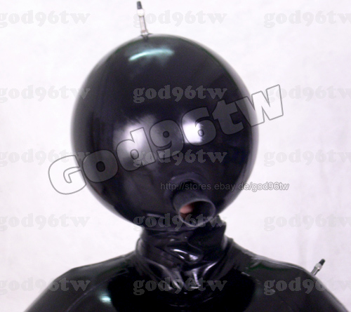 100% Latex Gummi 0,8mm Maske/Mask/Aufblasbar/Ganzanzug  