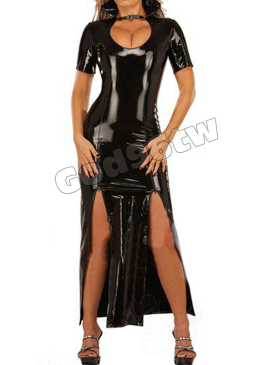 100 Latex Rubber Gummi Long Dress 045mm Skirt Catsuit Bodysuit