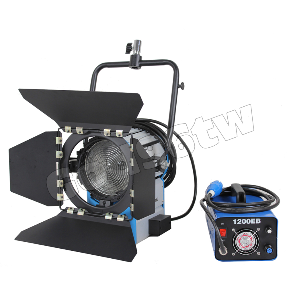 New! 1200W 1.2k HMI Fresnel Light+Electronic Ballast+Bulb+ Aluminum Case Lighting As arri Compact Kit Professional