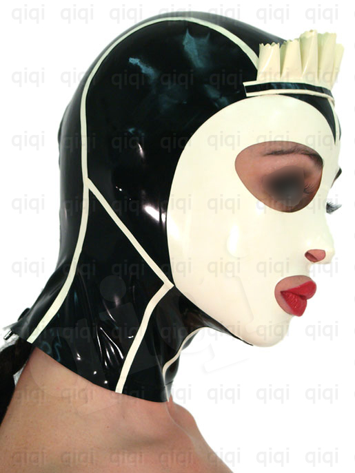 Latex Rubber/hood/costume/catsuit/Servant Hi Collar  