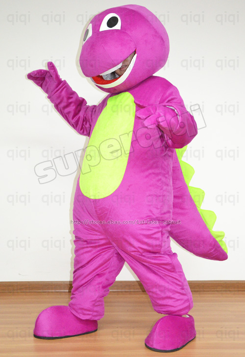 Barney Dragon Dinosaur Mascot Costume Adult Size Outfit