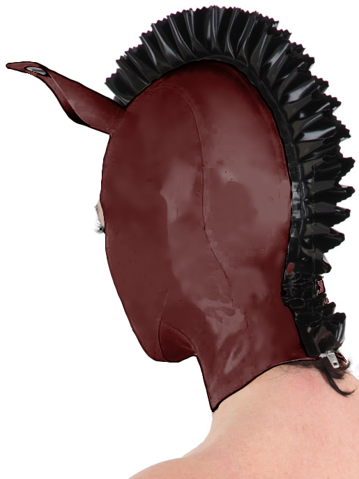 100 Latex/rubber/0.45mm Horse hood mask catsuit suit customize unique